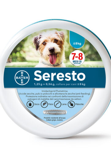 Seresto Elanco Bayer collare antiparassitario fino 8kg