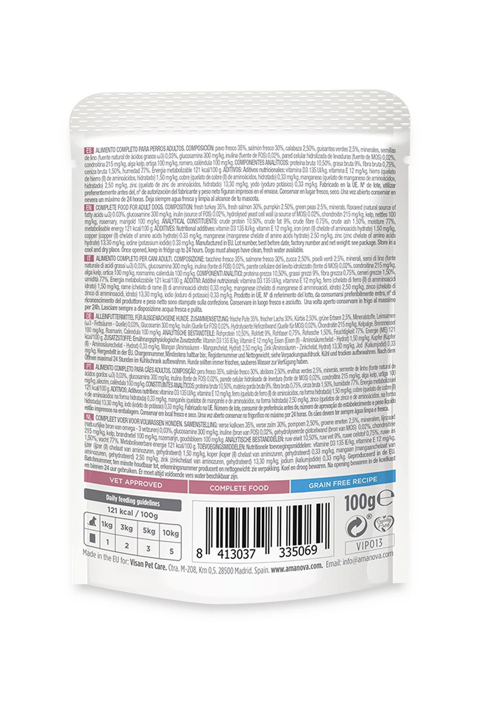 Amanova | Adult Tasty Salmon Turkey Dog Wet P06 - immagine 4