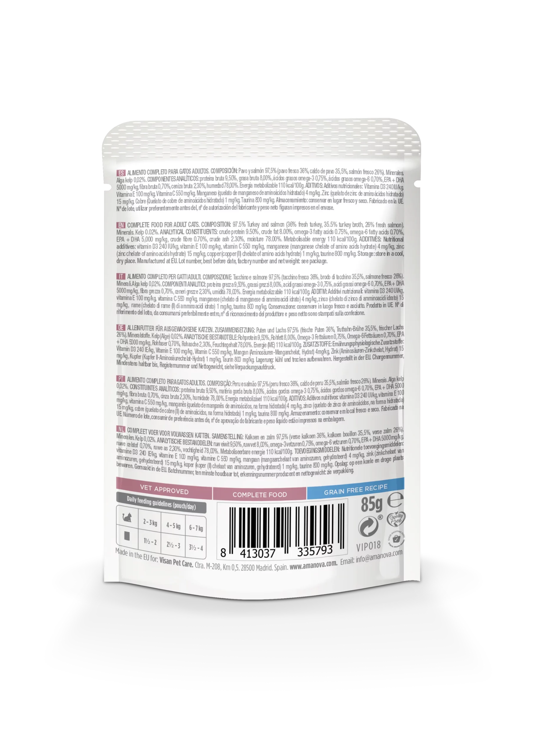 Amanova | Adult Cat Salmon Turkey Wet P11 - immagine 4