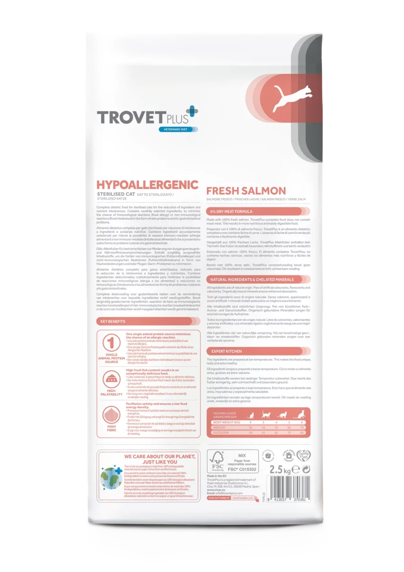 Trovet Plus | Hypoallergenic Fresh Salmon Sterilized cat - immagine 4