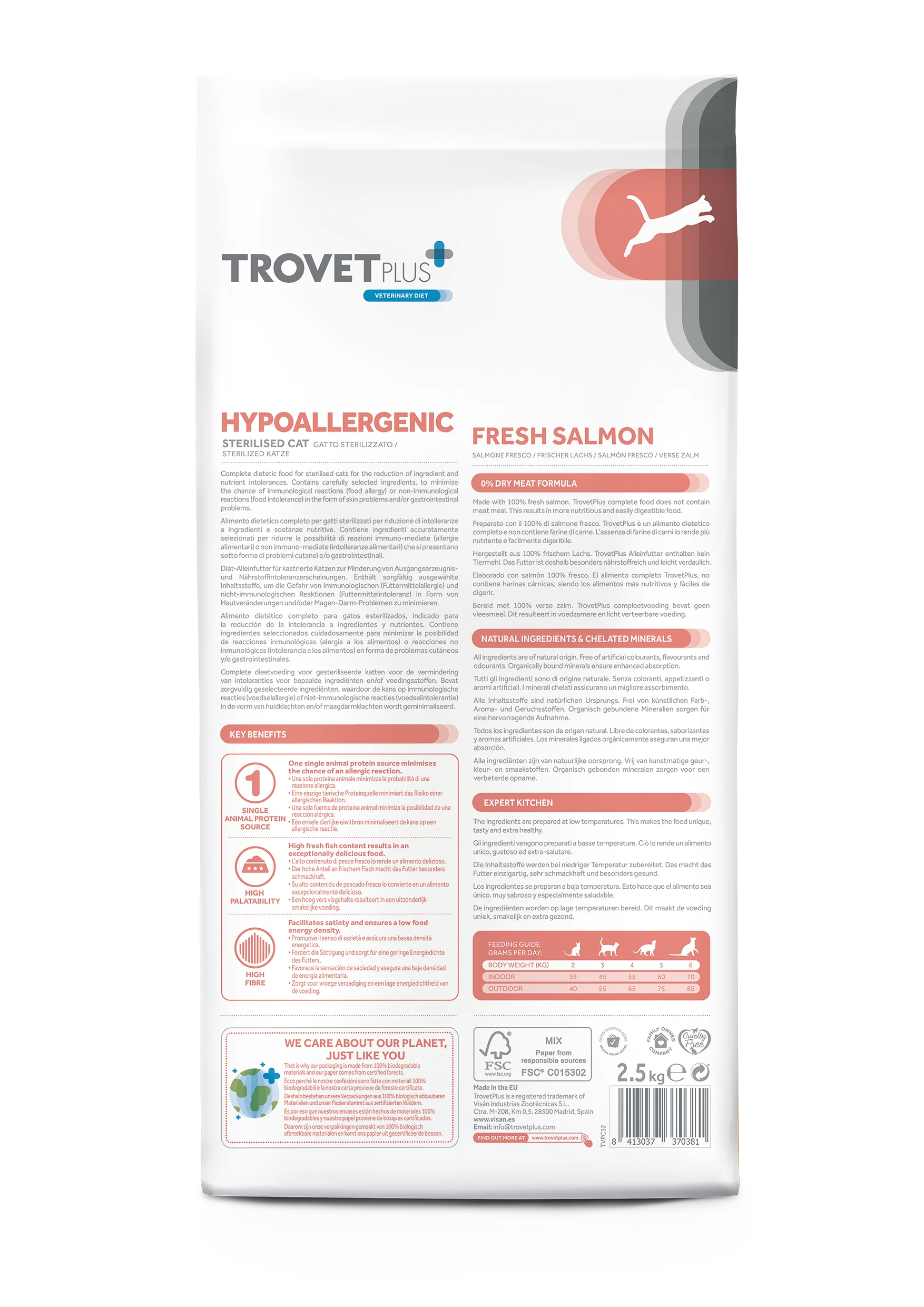 Trovet Plus | Hypoallergenic Fresh Salmon Sterilized cat - immagine 4