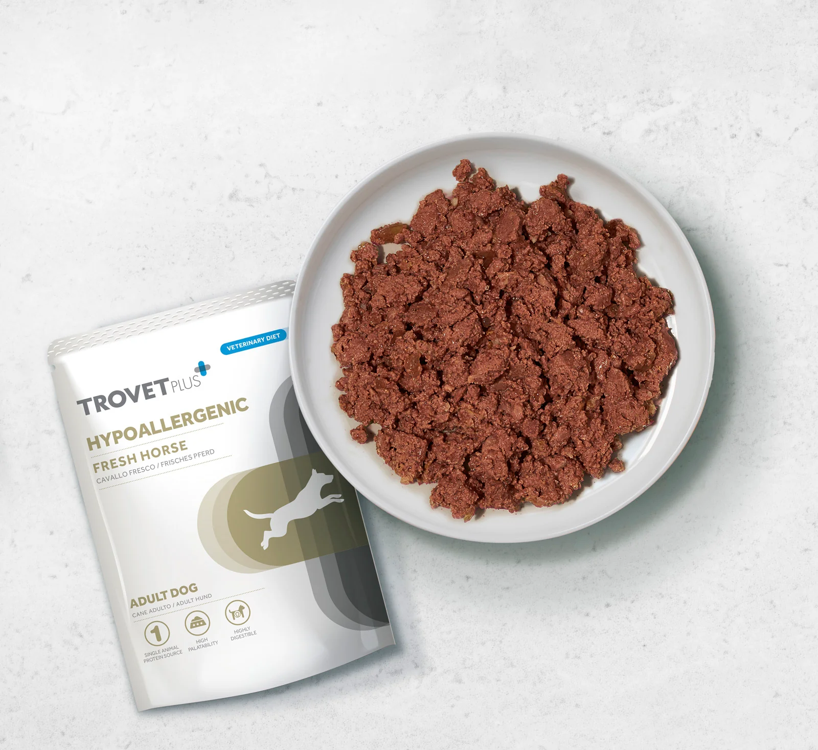 Trovet Plus | Hypoallergenic Fresh Horse adult Dog Wet - immagine 4