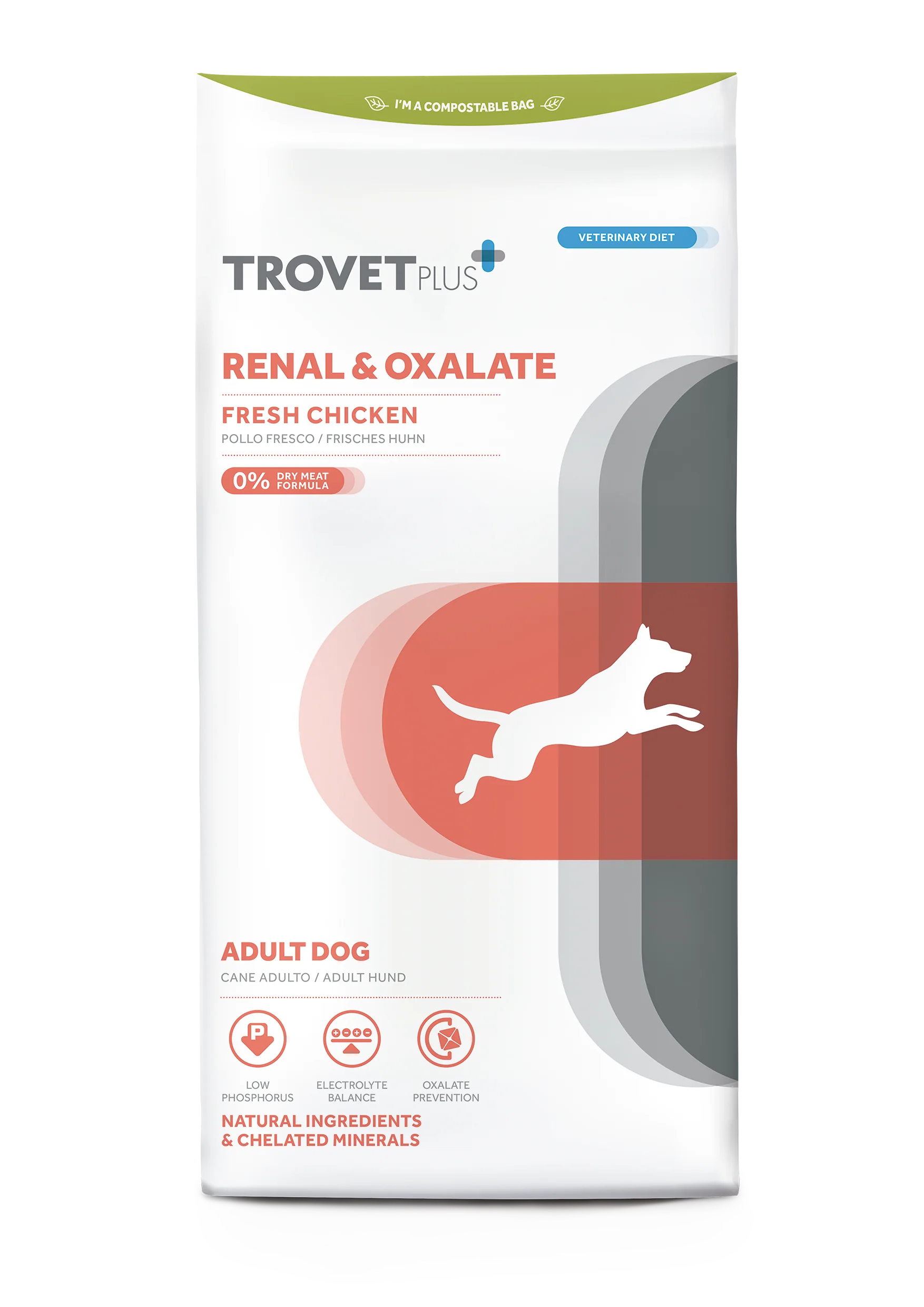 Trovet Plus | Renal & Oxalate Pollo fresco Cane adulto