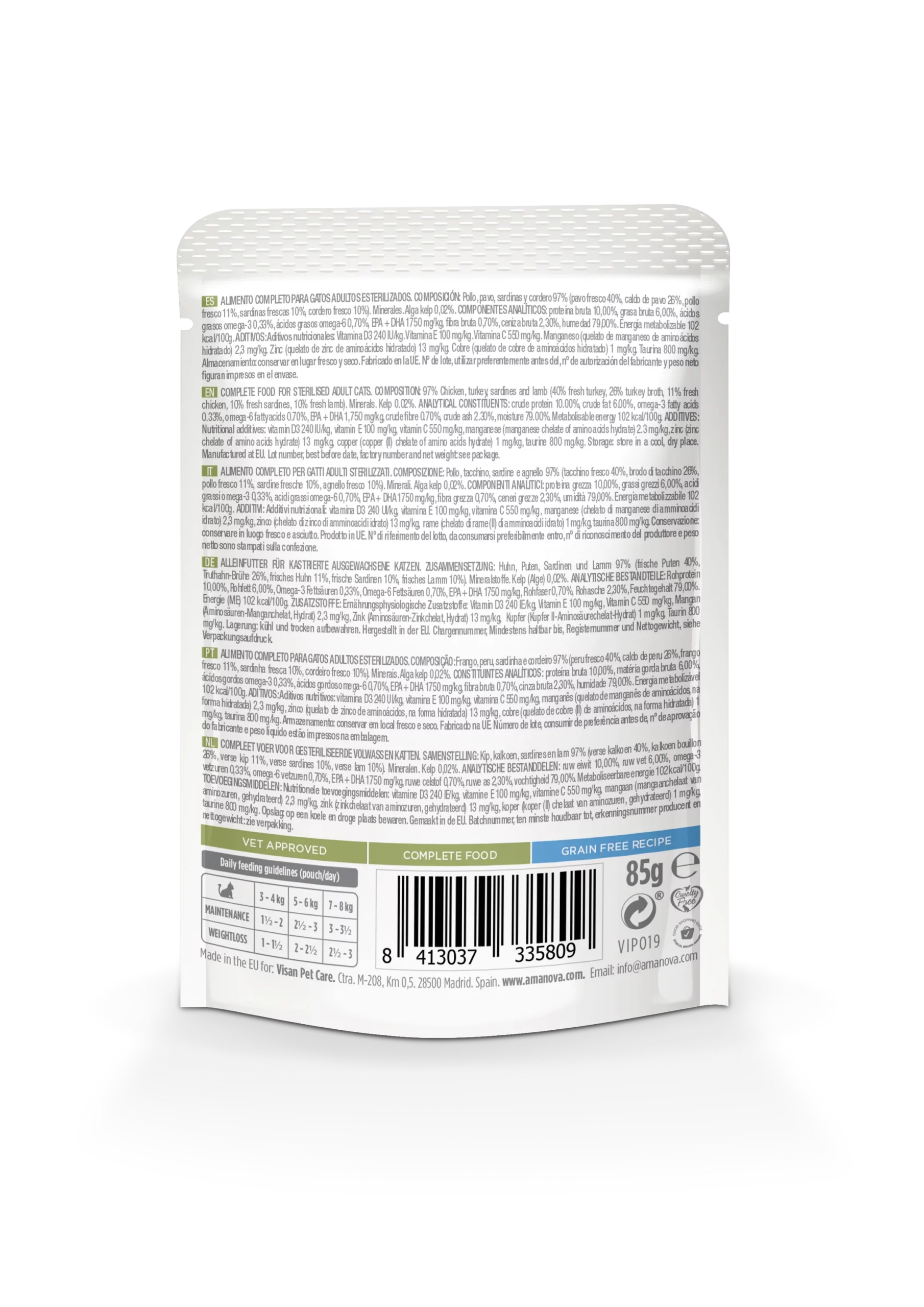 Amanova | Sterilised Cat Lamb Sardines Wet P13 - immagine 4