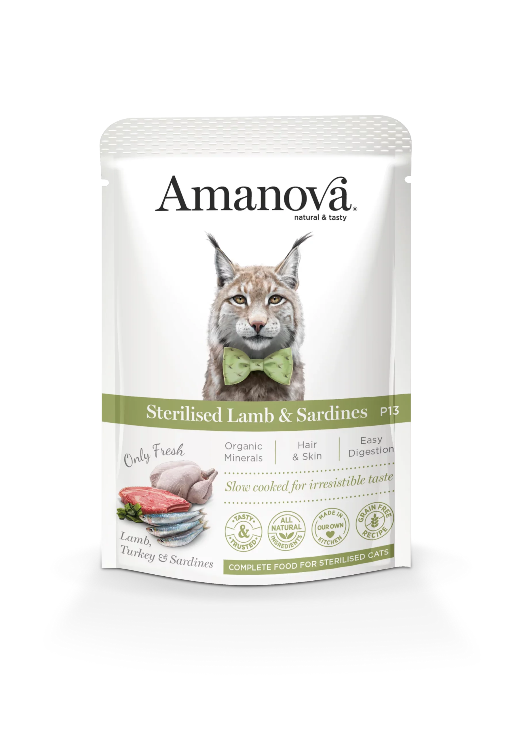 Amanova | Sterilised Cat Lamb Sardines Wet P13